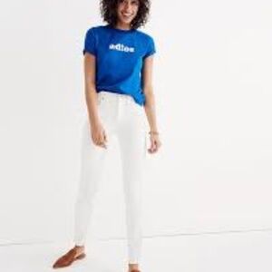 Madewell women’s white 5 pocket 9” high rise skinny skinny Jeans Size 24